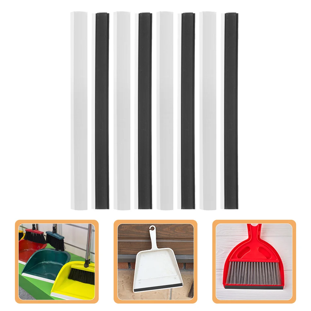

8Pcs Dustpan Edge Strips Plastic Replacement Durable Protective Lip Insert Strips for Dustpan Repair Plastic Strip
