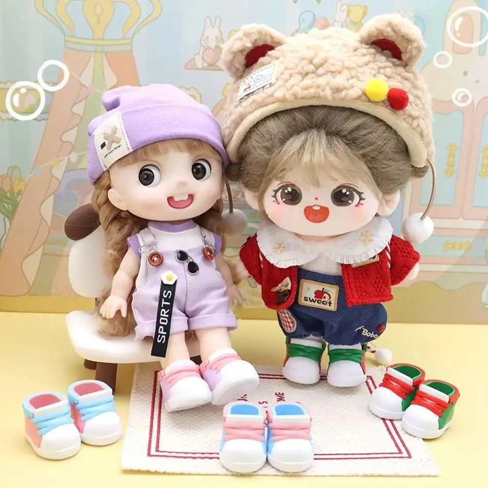 Play House Dress Up 4.2cm 20cm Cotton Doll Shoe PVC Shoes Doll Hand-made Doll Sneakers Mini DIY Mini Doll Shoes Kids Gifts