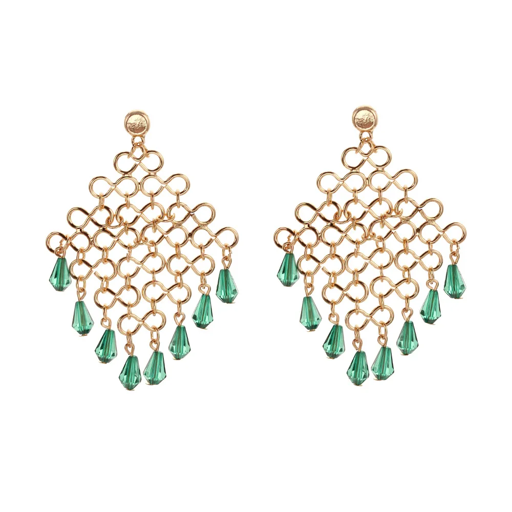 Vintage Boho Hohlgitter Gold Quasten-Ohrringe für Frauen Statement-Schmuck Geschenke für Feiertage und Partys – Detail 3