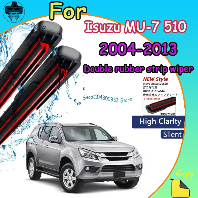 

Windshield Wipers Driver & Passenger Side For Isuzu MU-7 510 2004-2013 Pair of 2 Front Wiper Blades Direct Fit Easy Installation