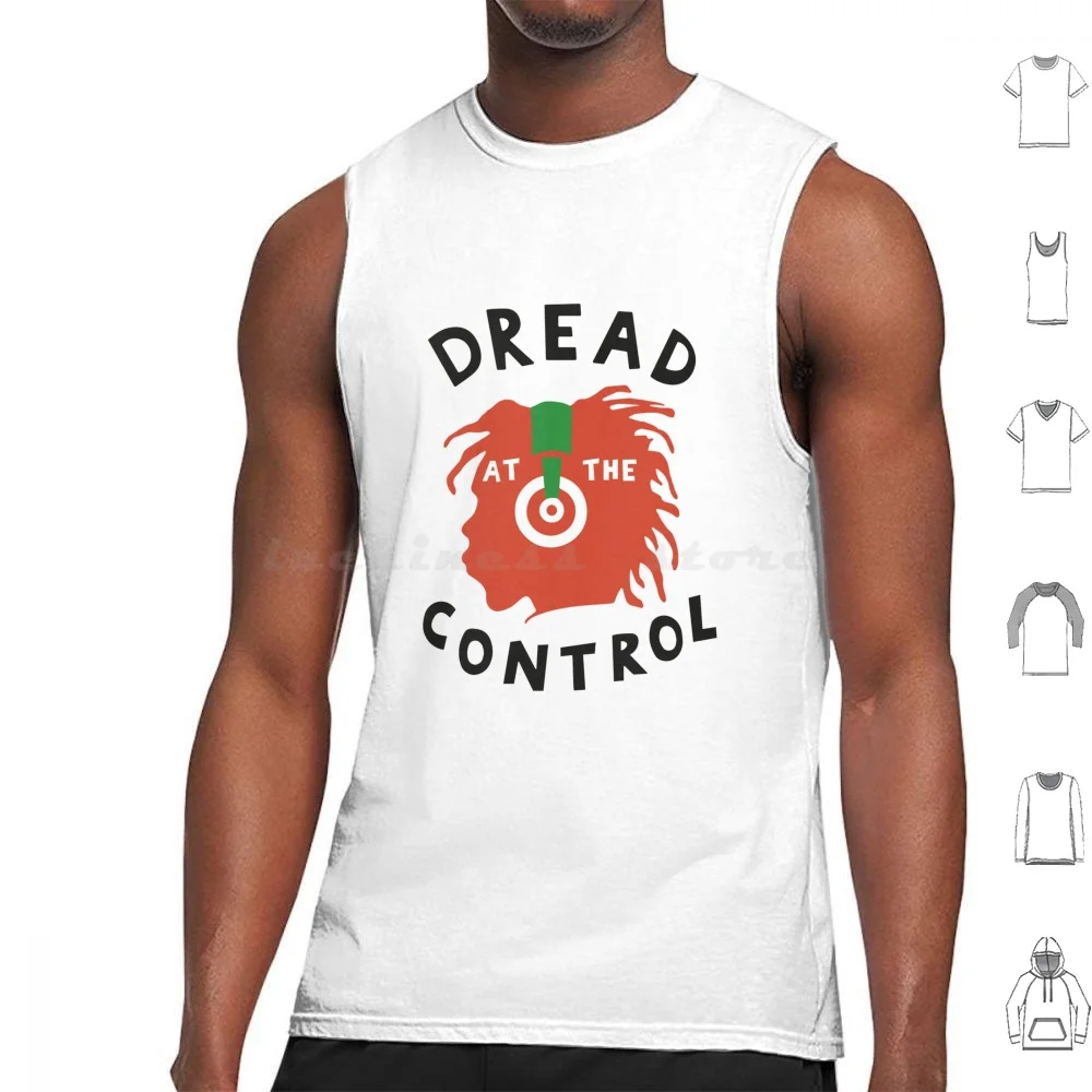 Dread At The Control ( White ) Reggae Music Tank Tops Print Cotton Dread At The Control Reggae Music Ska Punk Rasta