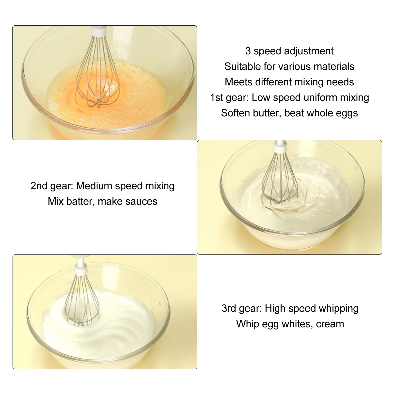 Pengocok Telur Elektrik 800Mah Blender Tangan Tanpa Kabel Isi Ulang Mixer Stik Genggam Efisien untuk Membuat Roti Memanggang Kopi