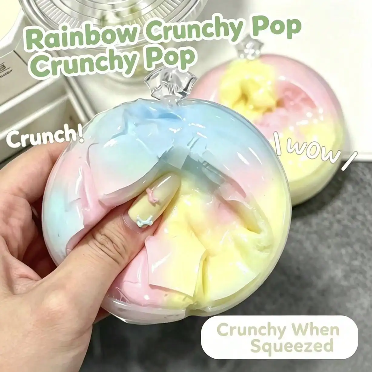 Macaron Chocolate Strawberry Crispy Handmade Squishy Ball DIY Stress Relief Squeeze Fidget Toy