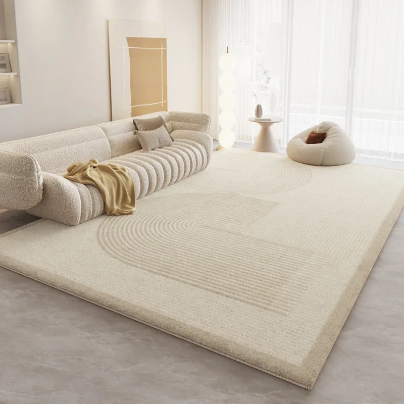 VIKAMA Modern Light Luxury Simple Carpet Soft Non Slip Stain Resistant Rug For Living Room Sofa Coffee Table Bedroom Home Decor