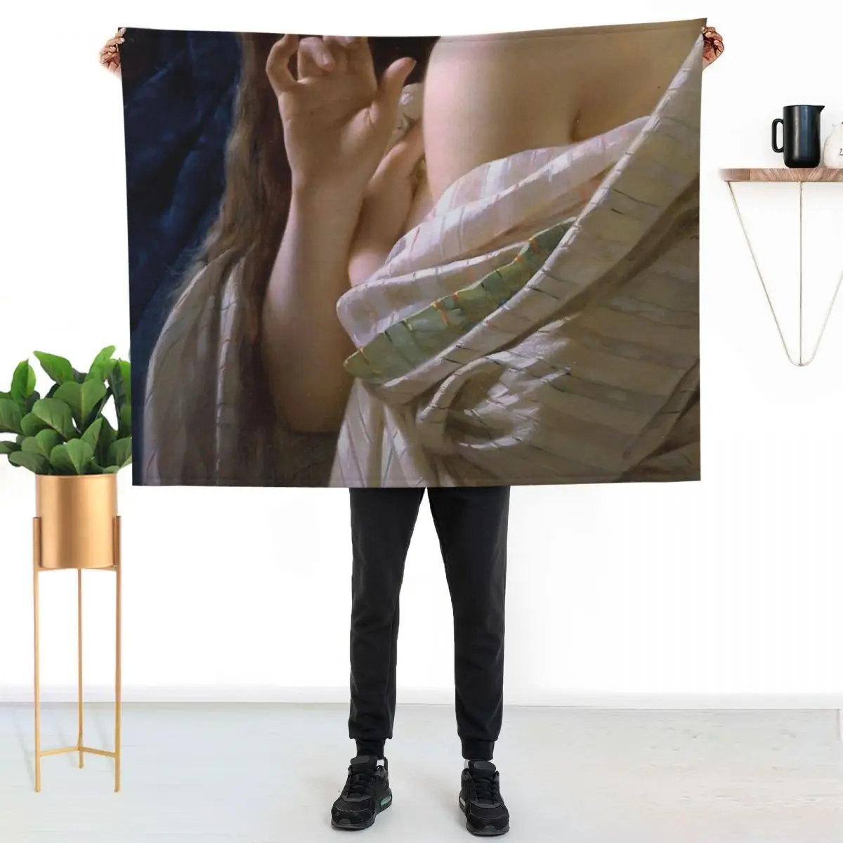 

Young woman painting detail Throw Blanket Soft Cozy Blanket for Pet Kids Adults