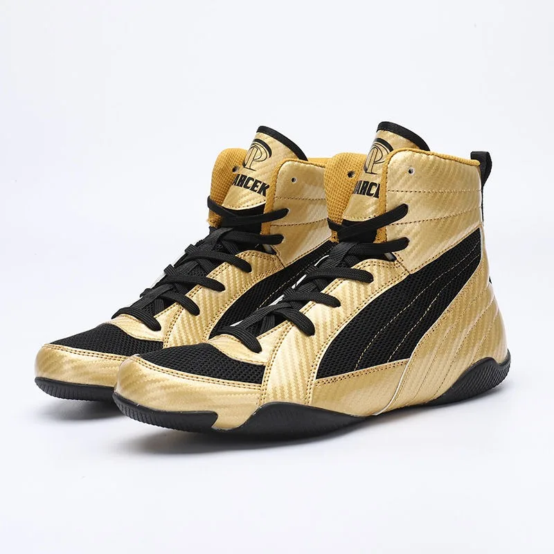 

New Wrestling Shoe Men's Women's Professional Fighting Shoe Sanda Training Shoes High-top Sports Shoes Hard-Wearing Boxing Shoes