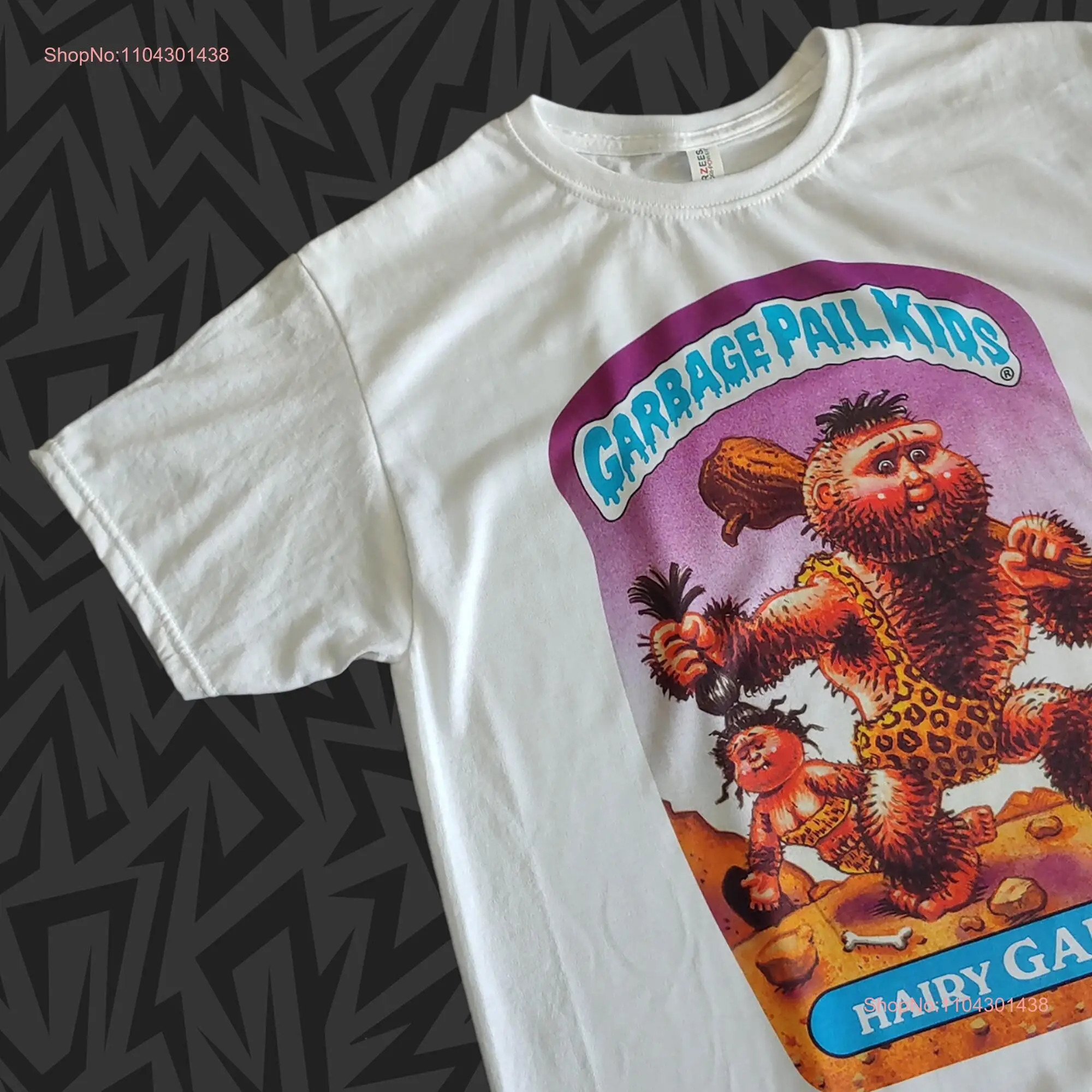 New Garbage Pail T Shirt HAIRY GARY Series 2 Card 55a gpk vintage cards caveman neanderthal Pick Size S 2XL