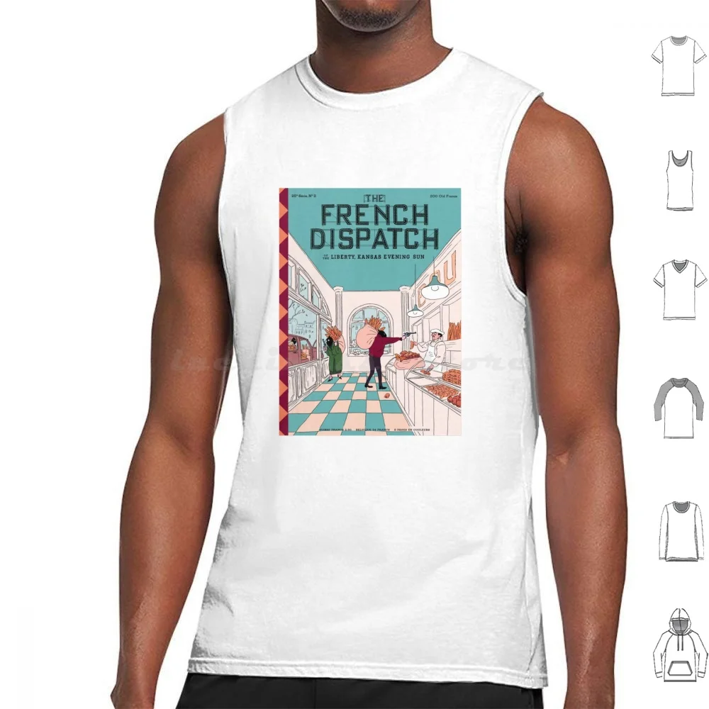 Vintage-The French Dispatch Tank Tops Print Cotton Cool Retro Vintage Classic Aesthetic Wes Anderson The French Dispatch