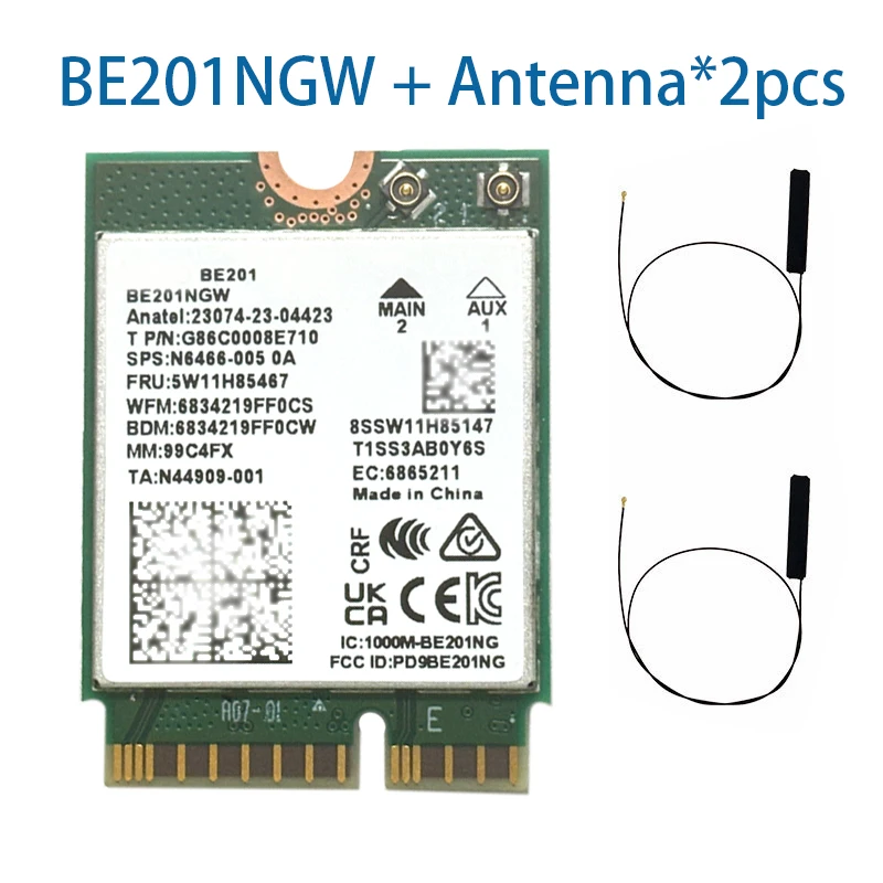Karta bezprzewodowa Tri-Band WIFI 7 802.11BE BE201 BE201NGW 8774Mbps M.2 CNVIO 3 BT5.4 dla Win10/11 64-bit — zdjęcie produktu 6