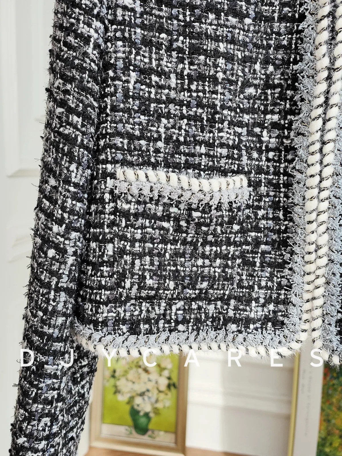 تصميم جديد للصناعة الثقيلة معطف أسود رمادي قصير مقاس كبير #4