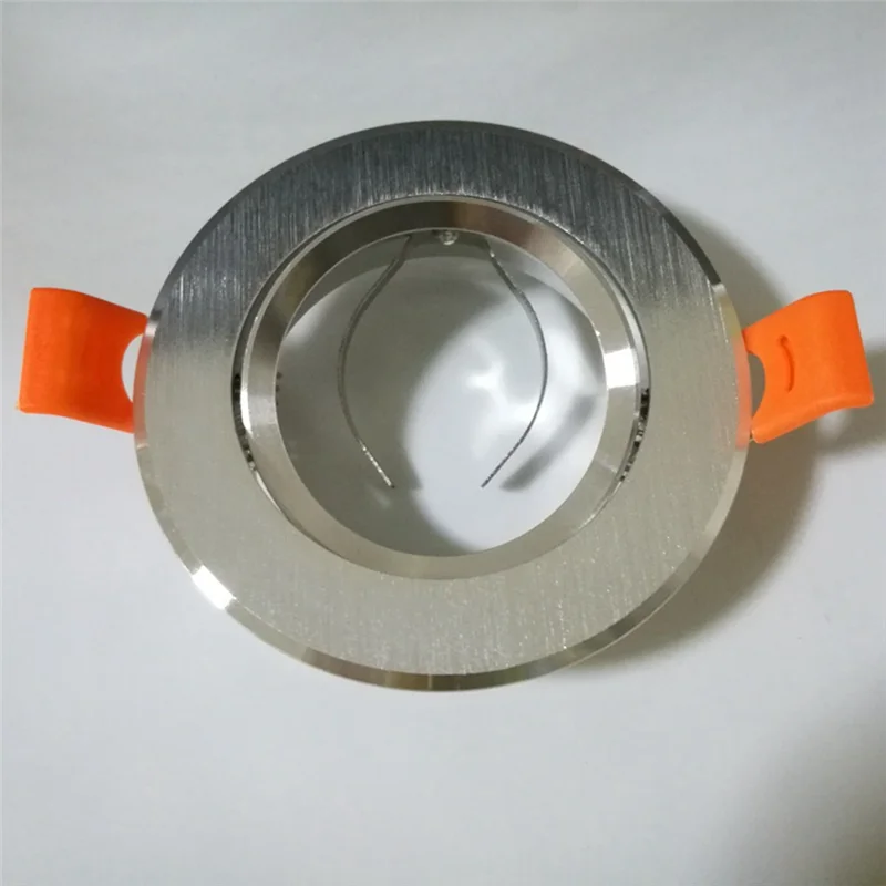 Abvs ajustável recesso led holofotes quadro de alumínio quadrado redondo branco preto gu10 mr16 lâmpada acessórios luminária