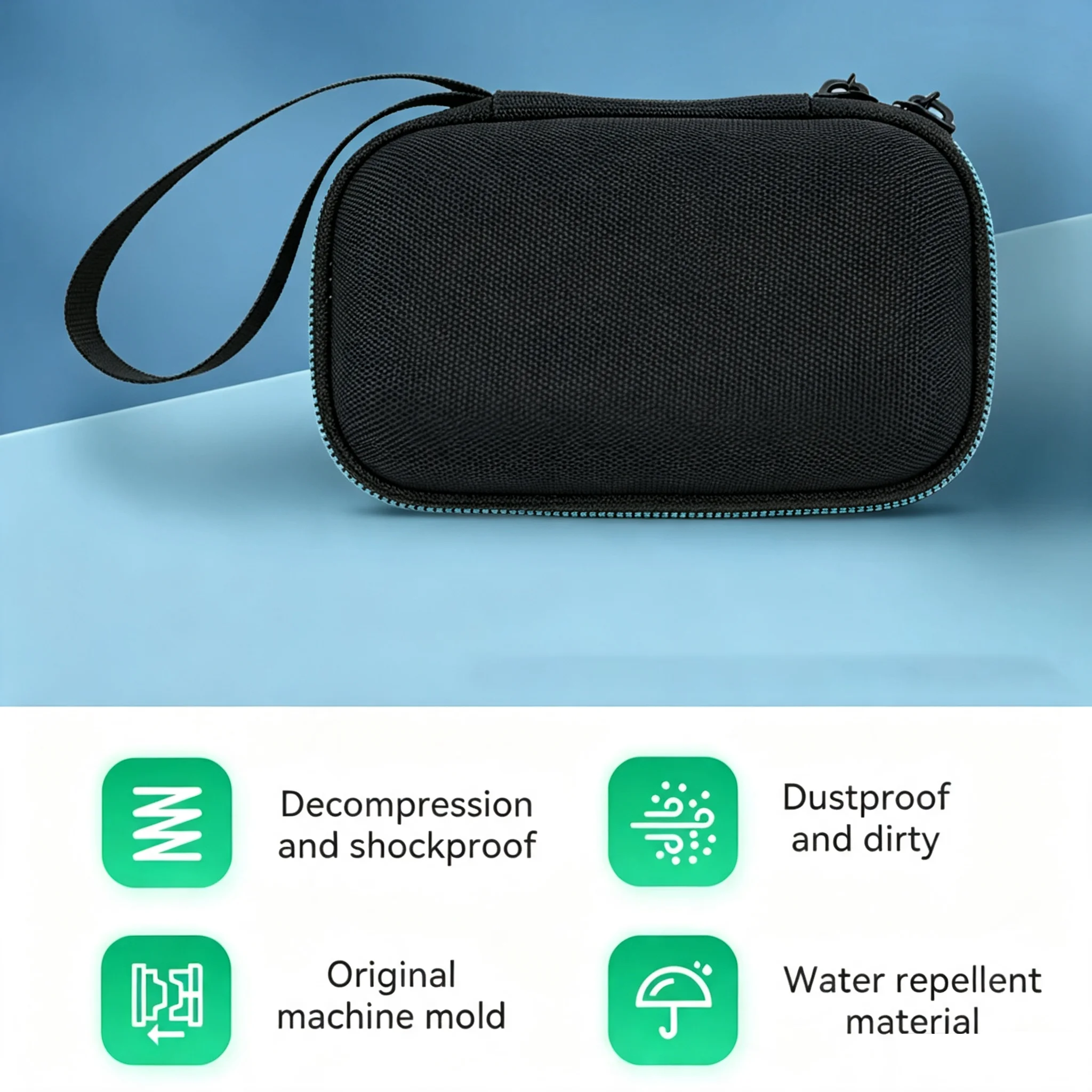Fotografia 5: Estojo de Transporte para Barbeador Elétrico Yoose Mini 1/2 Isabel, Bolsa de Armazenamento Rígida, Caixa Portátil para Barbeador Elétrico Masculino