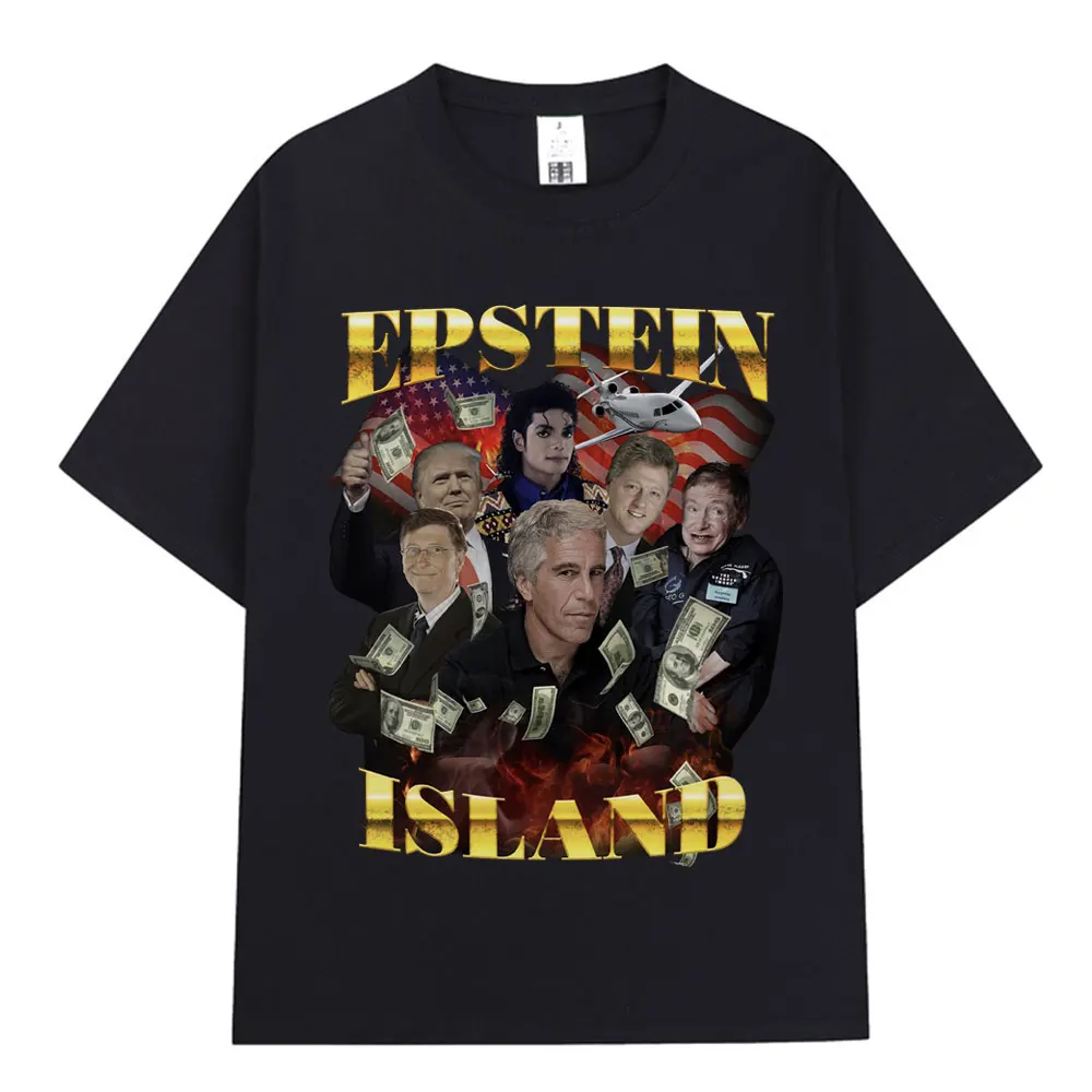 Jeffrey Epstein Graphic T Shirt Men Fashion Vintage Harajuku Short Sleeve T-shirt 100% Cotton Casual Oversized T-shirts Unisex