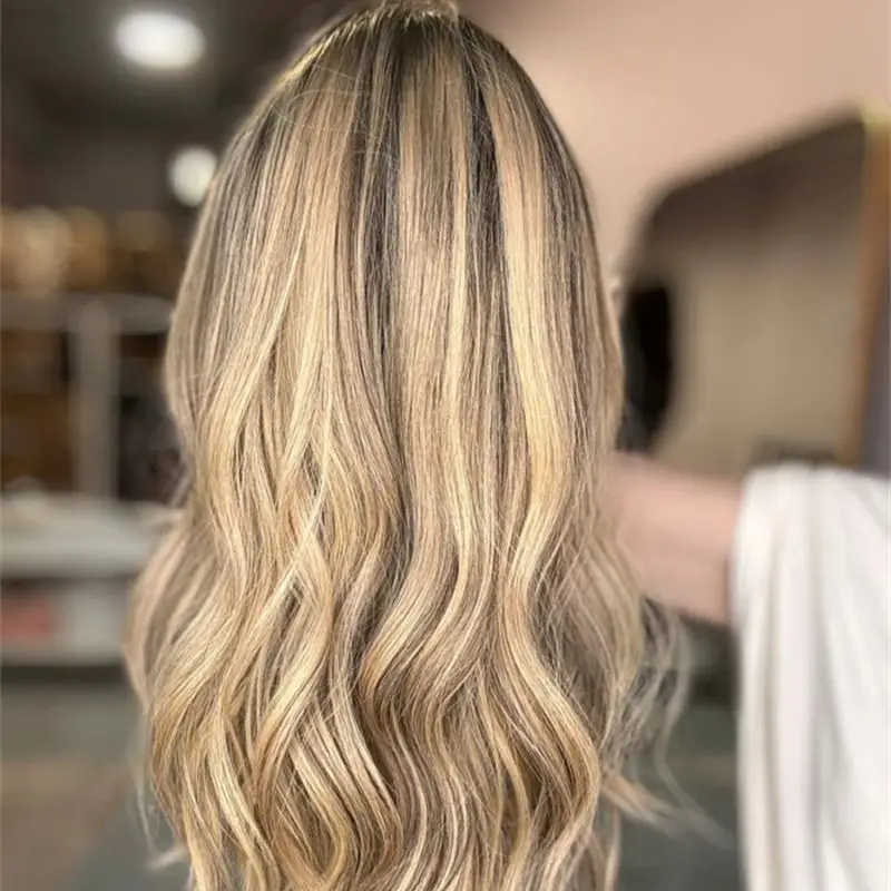 موجة طبيعية بوب 13x4 أومبير الكرمل شقراء الاصطناعية HD شفافة الدانتيل شعر مستعار أمامي عالية الكثافة واقعية شعري شعر مستعار للنساء #1