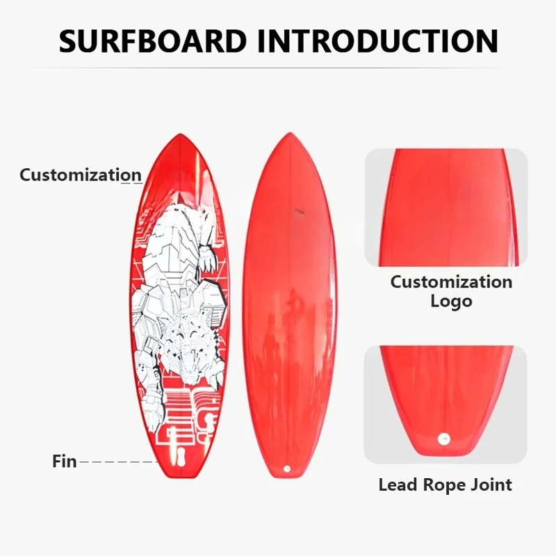Custom Shaped Surfboard High-Performance Shortboard Big Wave Board Hard EPS Foam with Carbon Fiber for Ocean Waters Surfing