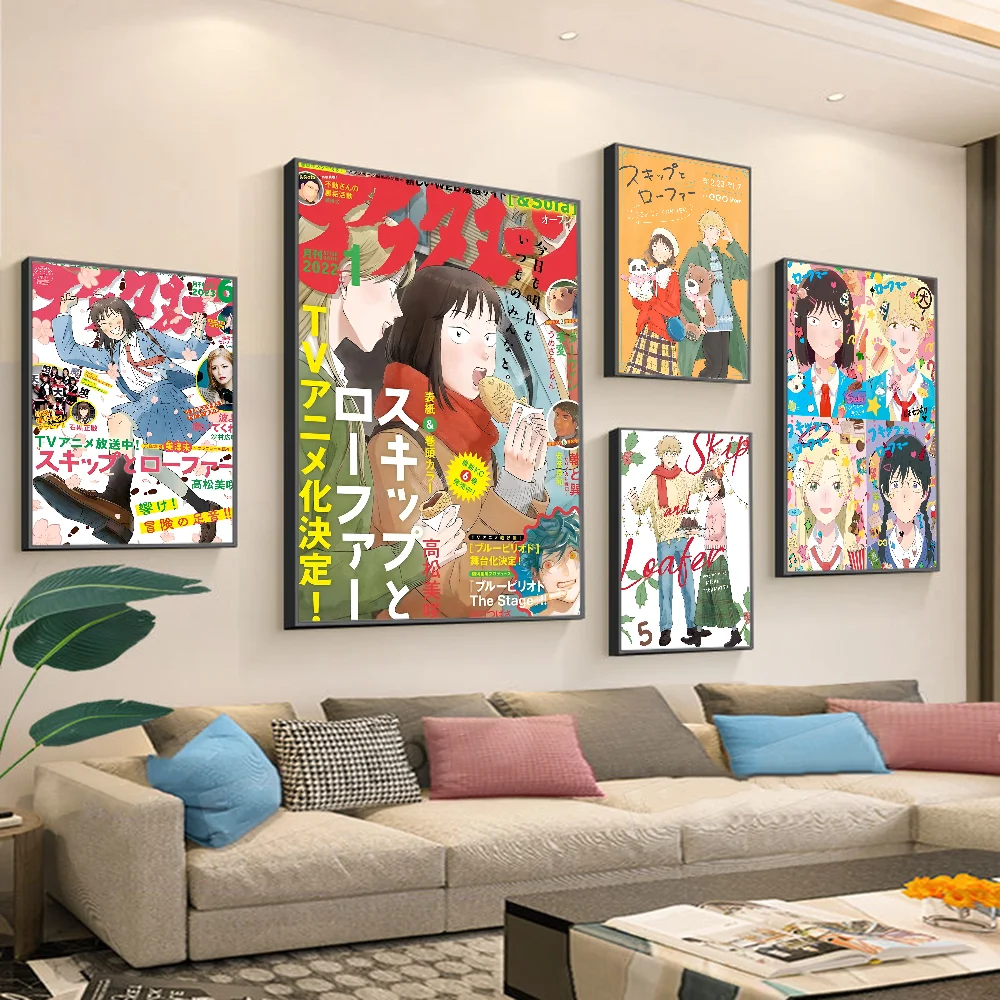 Skip And Loafer Anime  Vintage Posters Sticky Whitepaper Sticker DIY Room Bar Cafe Room Wall Decor