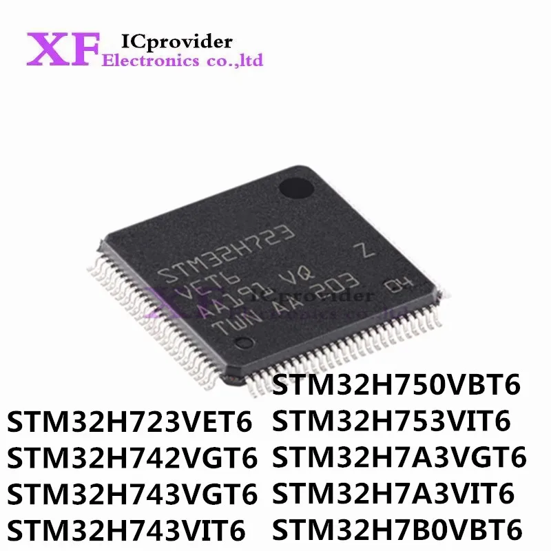 STM32H723VET6 STM32H742VGT6 STM32H743VGT6 STM32H743VIT6 STM32H750VBT6 STM32H753VIT6 STM32H7A3VGT6 STM32H7A3VIT6 STM32H7B0VBT6