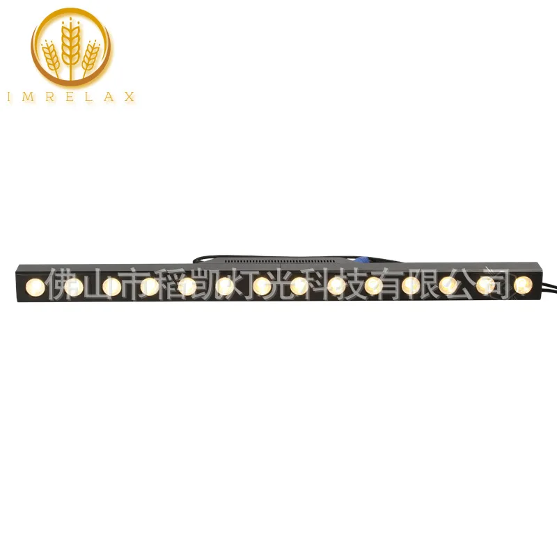 

14 светодиодных лент теплого белого цвета мощностью 3 Вт, цветовая температура 2600KDMX, сценический стробоскоп с затемнением, металлический корпус