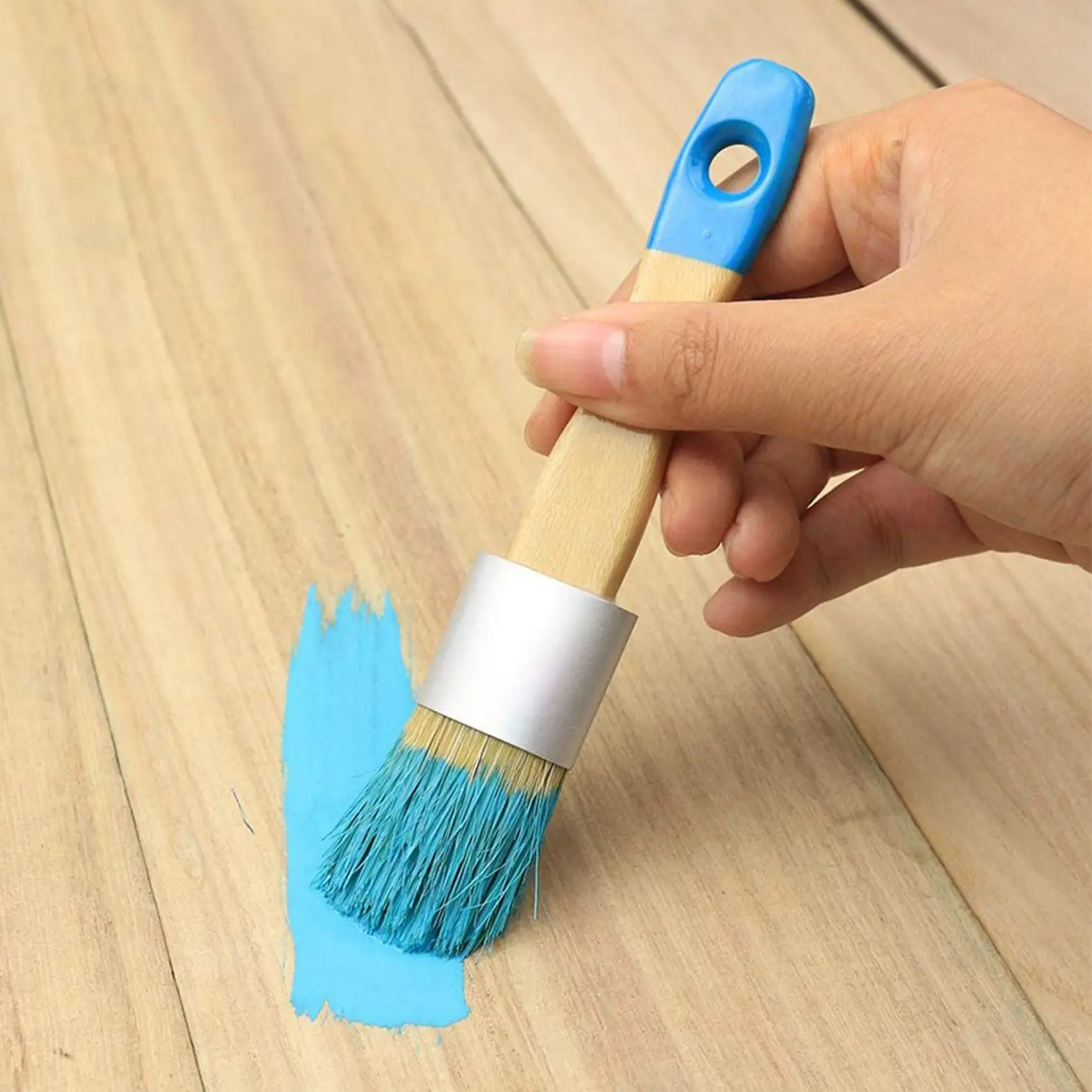 

【Hot Selling】2Pcs Chalk & Wax Paint Brush Set For Furniture,DIY Painting And Waxing Tool,Milk Paint,Stencils,Natural Bristles