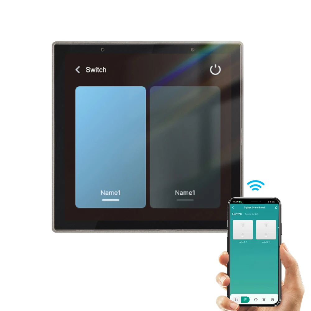

Tuya Smart WiFi 4'' In-Wall LCD Touch Screen Central Home Multi Functional Home Control Panel With Built-in Alexa