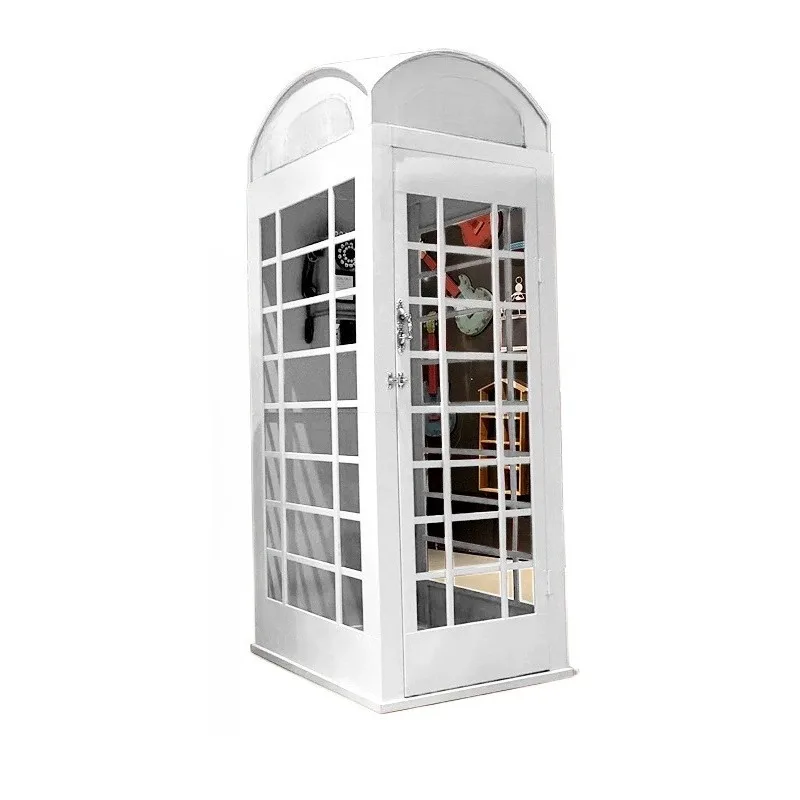 White Phone Booth Audio Guestbook Neon Sign For Wedding Decor Movie Props White Red Telephone Booth