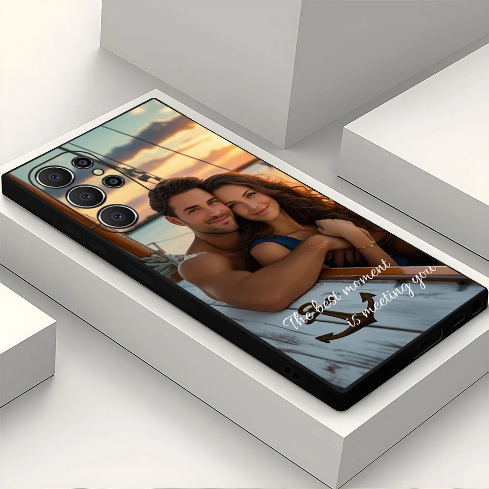 For Samsung Galaxy A56 A55 A54 A53 A35 A34 A33 S26 S25 S24 S23 S22 S21 S20 Ultra Plus DIY Custom Couple Photo Soft Phone Cases