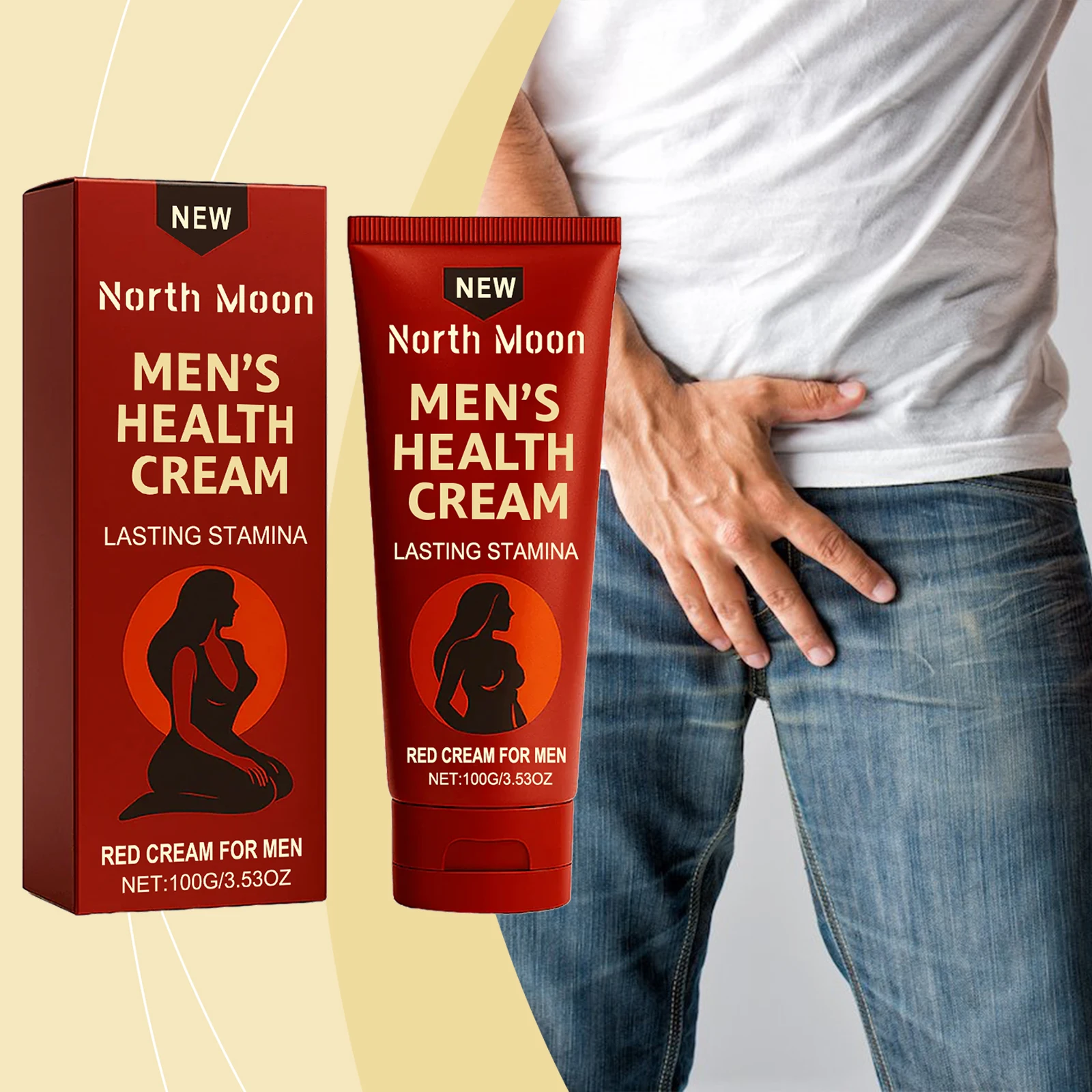 Men's Care Cream Daily Nourishing Gentle Formula Massage Body Cream for Men Skin Care Moisturizing Soothing
