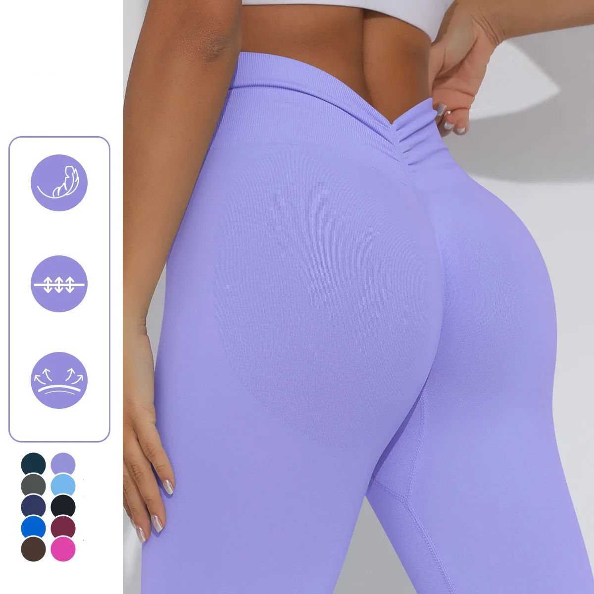 

Back V Butt Yoga Pants Women Fitness Running Pants Tummy Control Slimming Booty Leggings Quick Drying Cycling Workout Sportswear