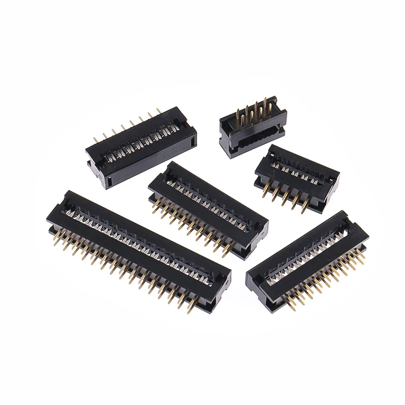 

1000PCS 2.54MM 2.0MM FD-6/8/10/16/20/30/40/50 PIN MALE PLUG IDC SOCKET FOR 1.27MM FLAT Ribbon Cable Wire FD Crimping