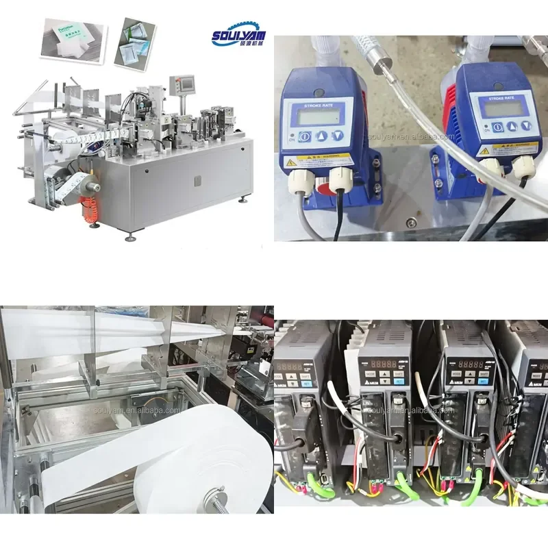 2026 CE Automatic 4 Side Seal Making Packing Machine for Moist Wipes Hand Antibacterial Cleaning Pad Make up Remover