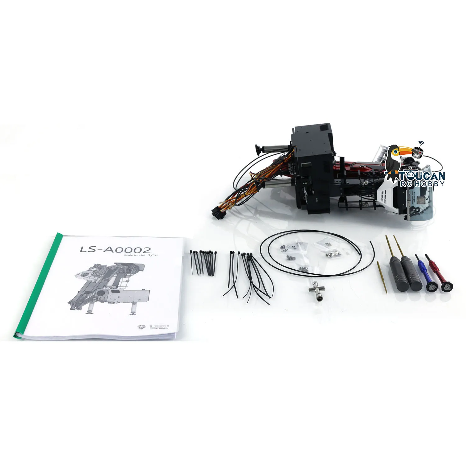 1:14 LESU Metal RC Hydraulic Timber Crane A0002 for Toys 1/14 RC Log Trailer Wood Tractor Truck Vehicle Cars Model