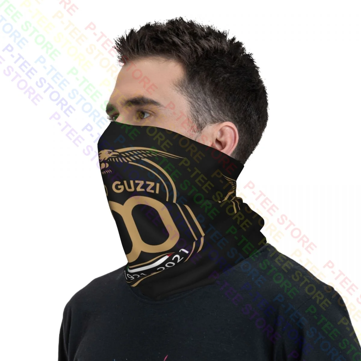 Anniversary 100Th Moto Guzzi Yeahh Neck Gaiter Bandana Scarf Face Mask Summer Printing Breathable