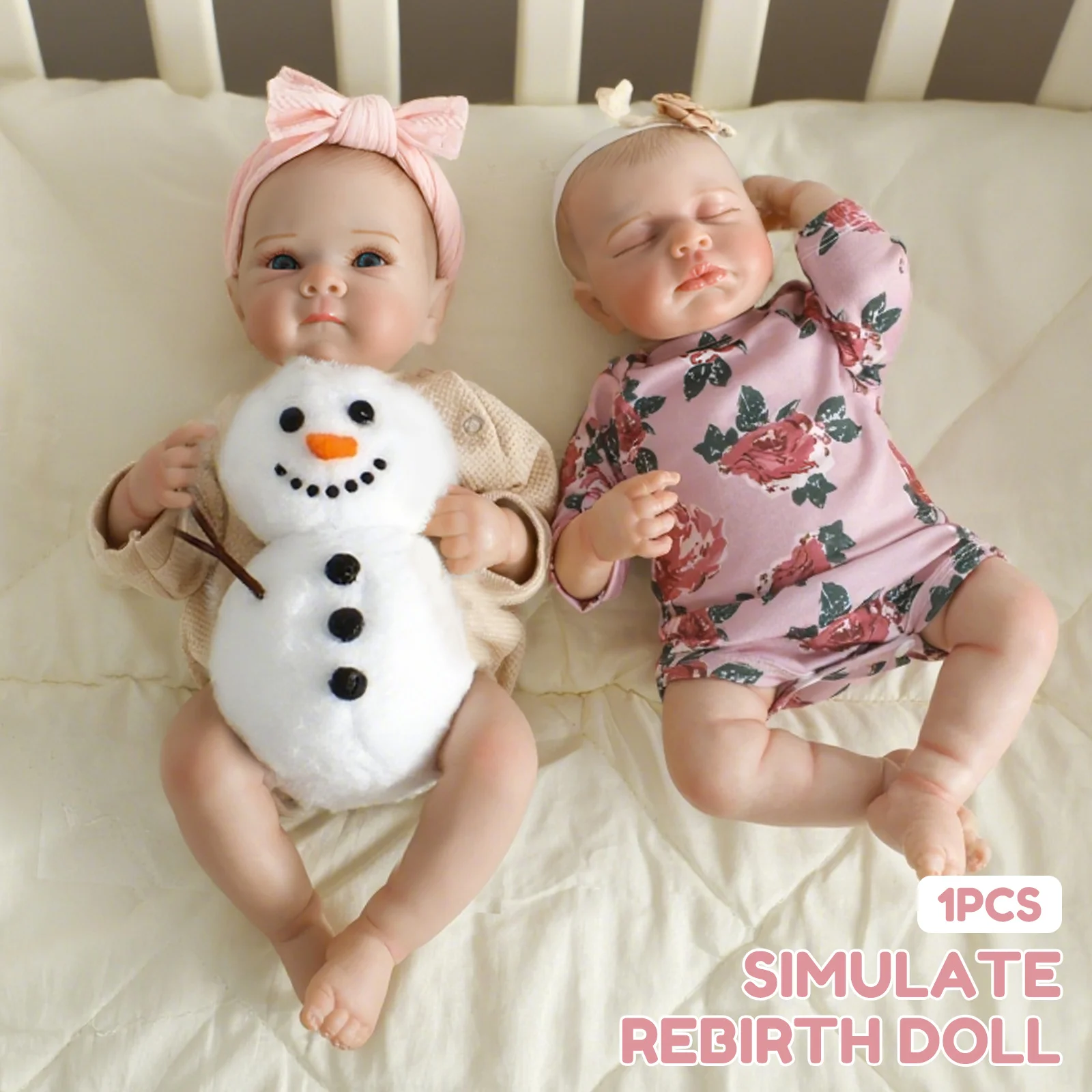 

Realistic Reborn Baby Doll Toy 18'' Soft Vinyl Real Life Baby Dolls with Birth Certificate and Pacifier Girl' Gift Role Play Toy