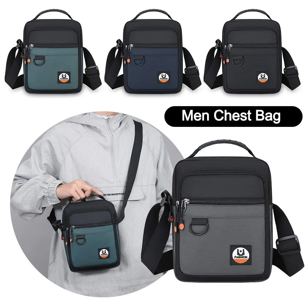 

Casual Oxford Shoulder Bags Large Capacity Waterproof Men Crossbody Bags Wear-resistant Sports Chest Bag