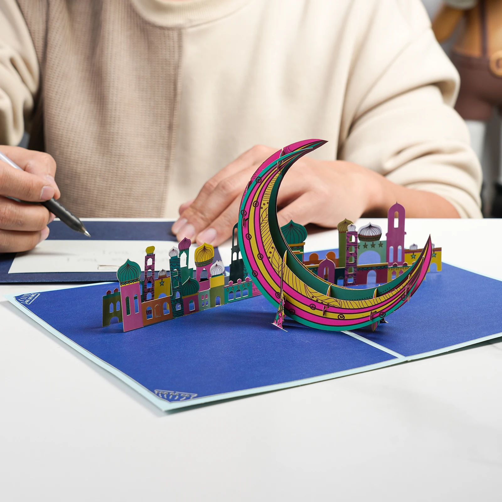 Eid Mubarak 3D Pop-Up-Karte für Islamisches Fest Muslimisches Geschenk Grußkarte – Detail 6