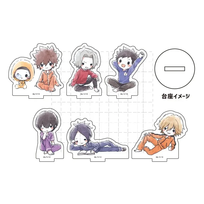 

Rokudou Mukuro Yamamoto Takeshi Gokudera Hayato Anime Mini Figure Doll Acrylic Stands Model Cosplay Toy for Gift