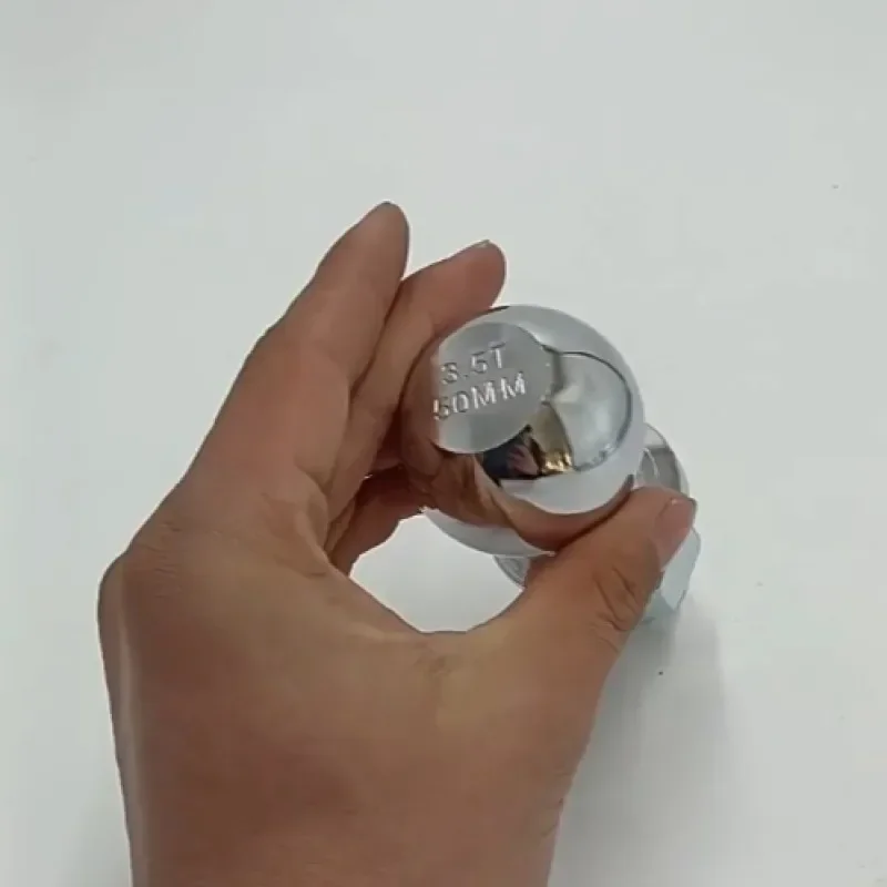 High Quality 50mm Chrome Trailer Ball Head Coupling Shank M22 Thread for RV Caravan Boat Motorbike Off Road Vehicle Accessory