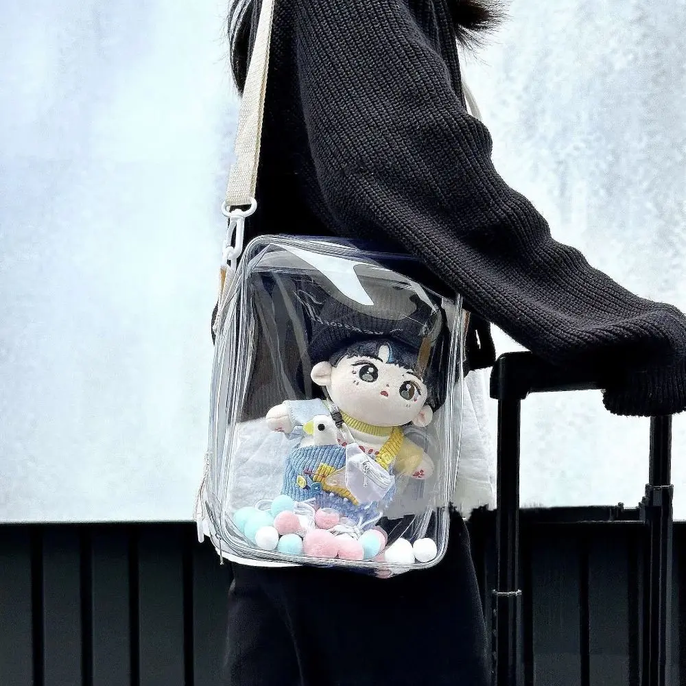 Creative Transparent Doll Outdoor Bag High-capacity Display Pouch Ita Bag Gift PVC Crossbody Bag