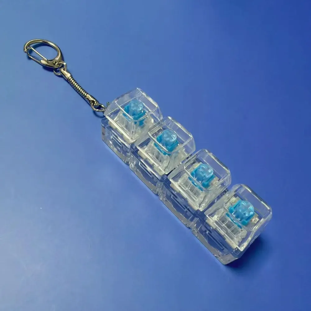 New style push-button finger keyboard keycaps stress-relieving plush keychain for leisure time toys (for adults) without lights view 6