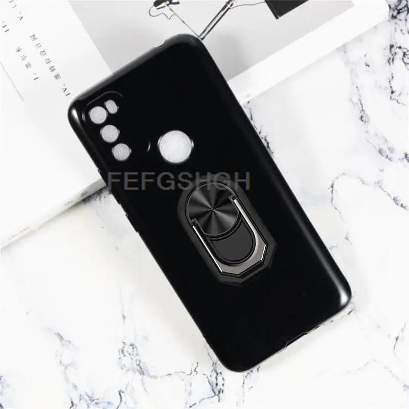 For Blackview A70  Case Back Finger Ring Soft TPU Silicone Case For Blackview A70 Pro BlackviewA70 2021 Phone Cover