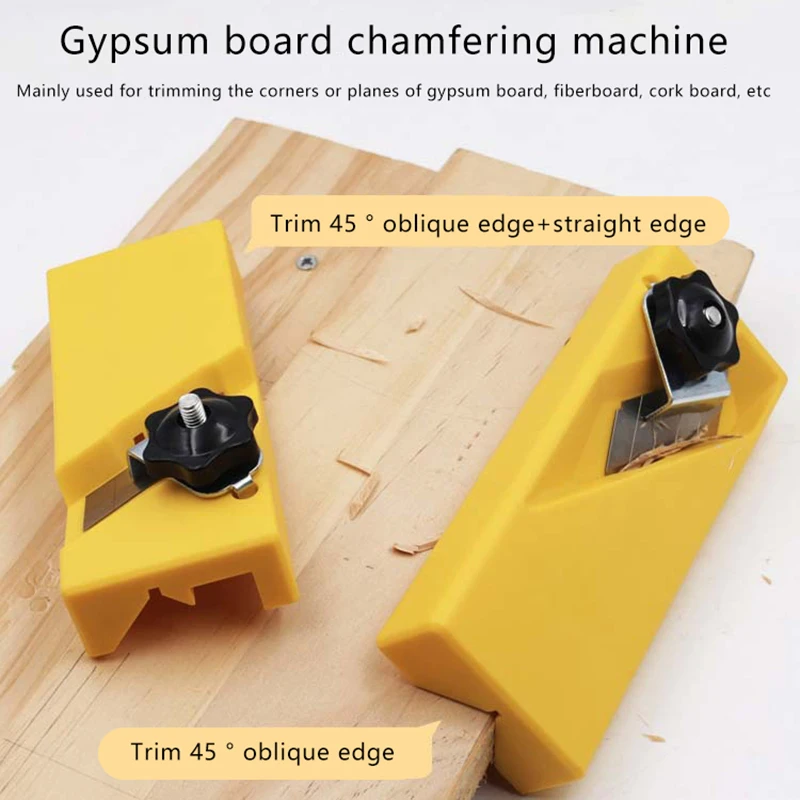 1Pc Woodworking Gypsum Board Planer Corner Planer Board Manual Trimming Wood Planer Chamfering Tool Deburring Edge Planing Blade