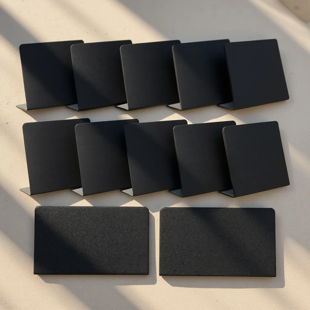 

12Pcs Mini Blackboard Food Labels PVC Writing Price Boards Message Signs for Restaurant Buffet Desktop Decorative Chalkboards