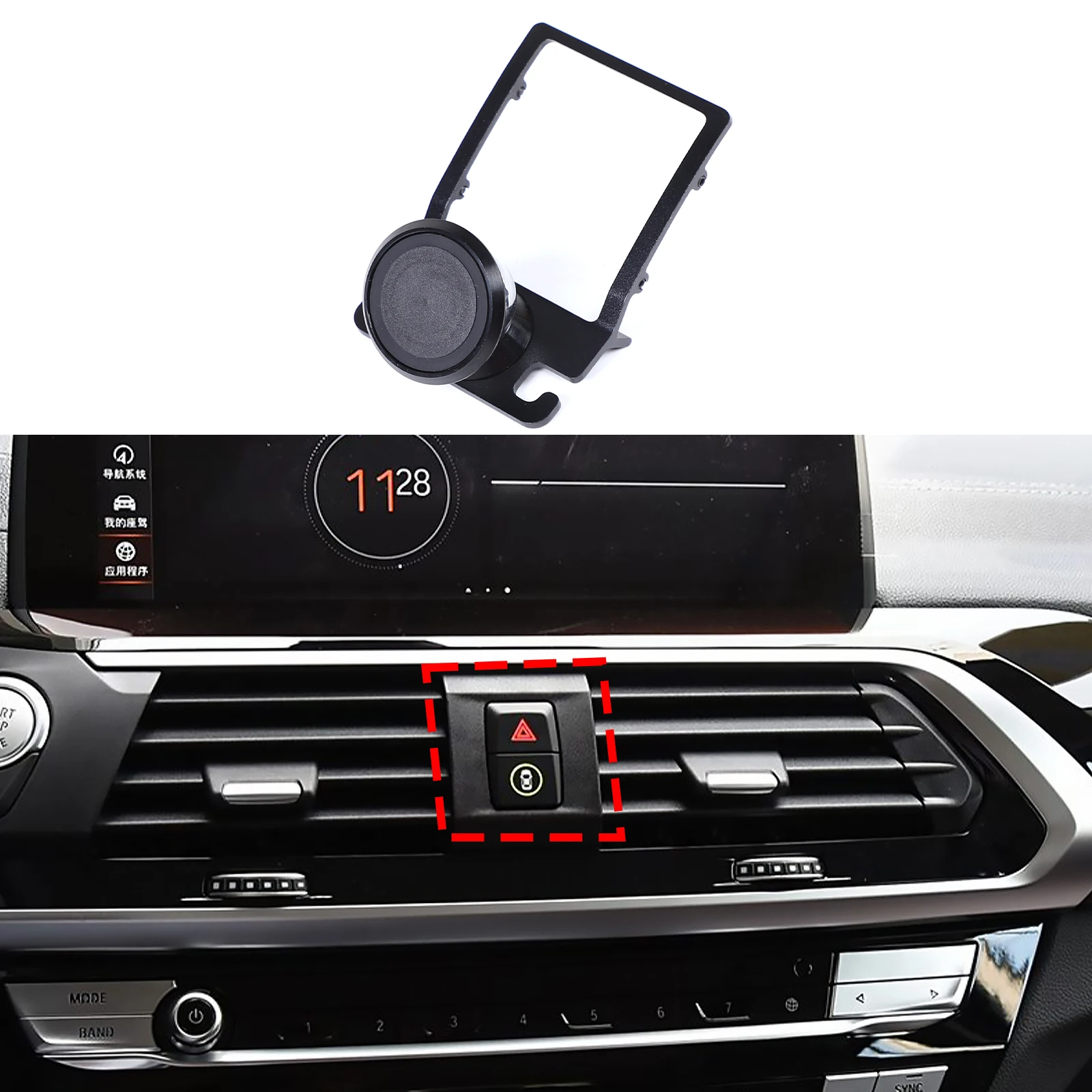 

Автомобильный держатель для телефона на приборной панели из алюминиевого сплава для BMW X3 X4 2018 2019 2020 2021, автомобильные аксессуары для интерьера