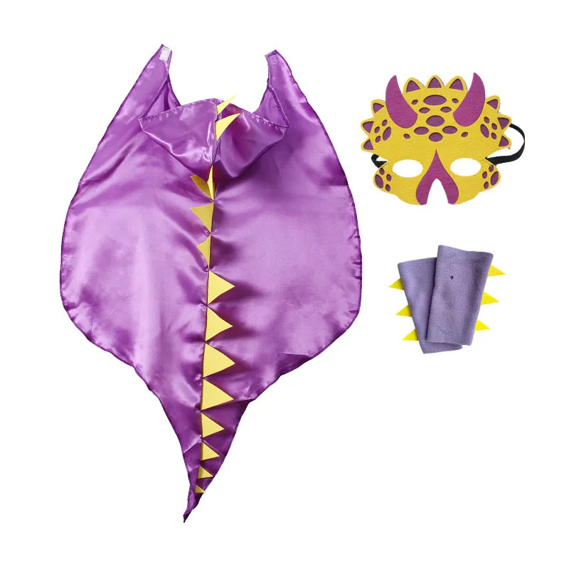 Jongens Meisjes Dinosaurus Cape Draak Kapmantel voor Kinderen Halloween Kostuum Kerst Fancy Cape Masker Cosplay Kostuums