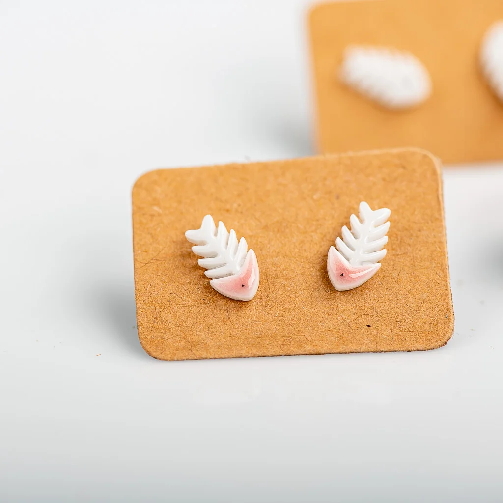 Porcelain Multicolor Ceramic Earrings Anti-allergic Cartoon cute little animal jewelry  #LY529 серьги 2021 тренд аниме серьги