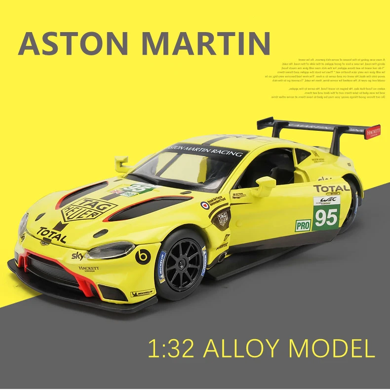 1:32 AstonMartin GTE Track Racing Car Alloy Car Model Diecast & Toy Vehicles Metal Car Model Simulation Collection Toy Gift