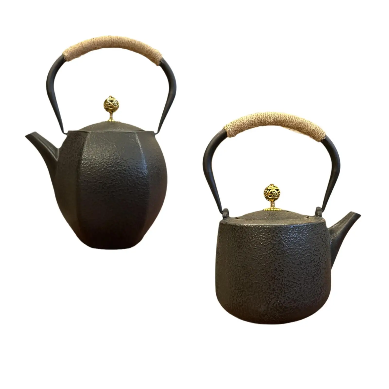 Japanese Tea Kettle Boiling Hot Water 1000ml Multipurpose Traditional Iron Teapot for BBQ Camping Restaurant Picnic Tea House