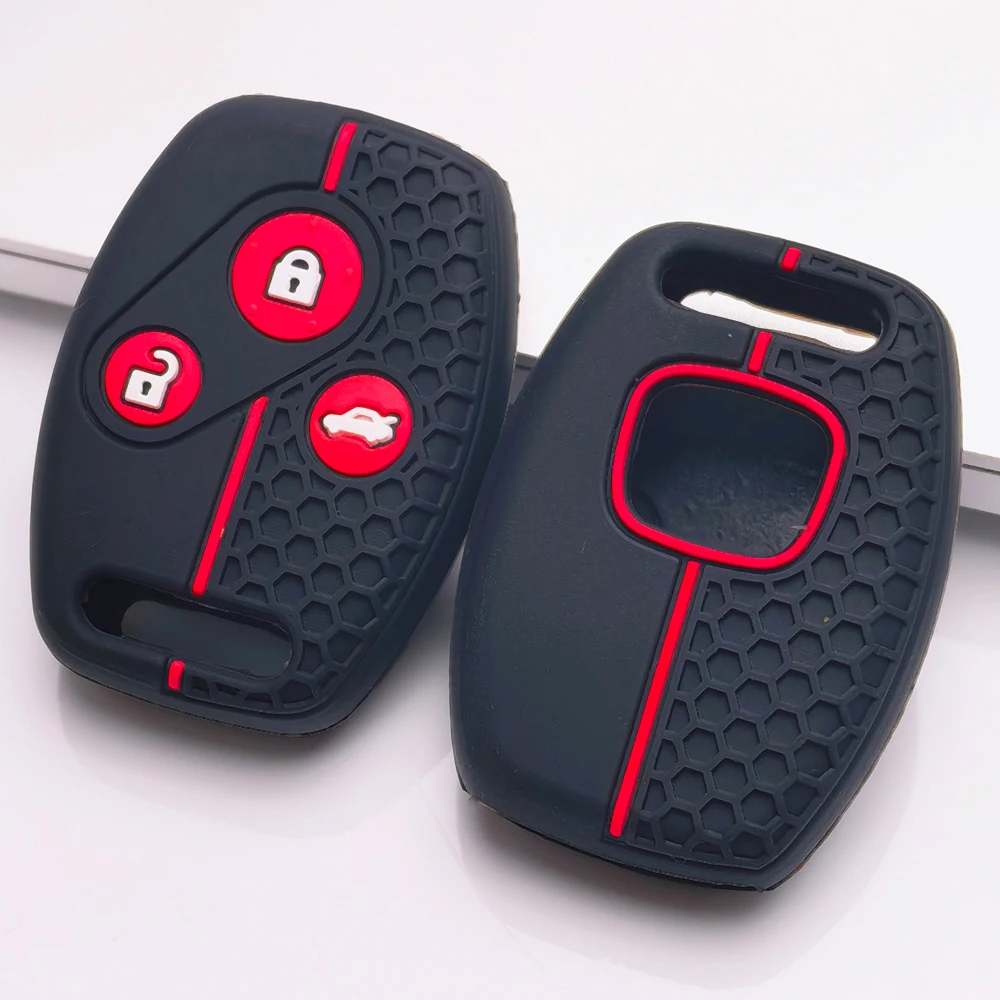 Silicone Remote Key Case For Honda Accord Crosstour Civic CR V CR Z Fit Jazz Insight Odyssey Pilot Ridgeline Soft Touch