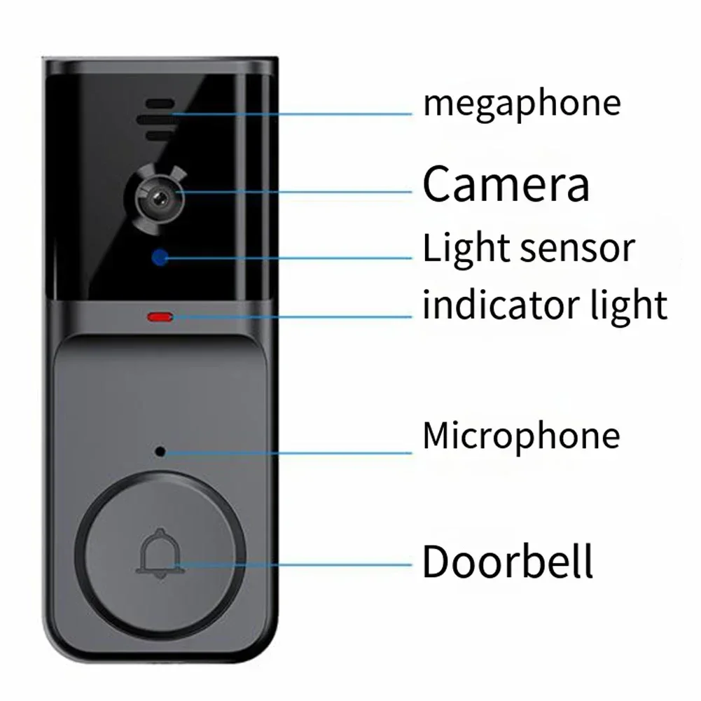جرس باب فيديو ذكي M16 مع جهاز تحكم عن بعد وجهاز تحكم عن بعد ، وظيفة الاستيقاظ ، أمن المنزل ، شقة ، كاميرا حماية