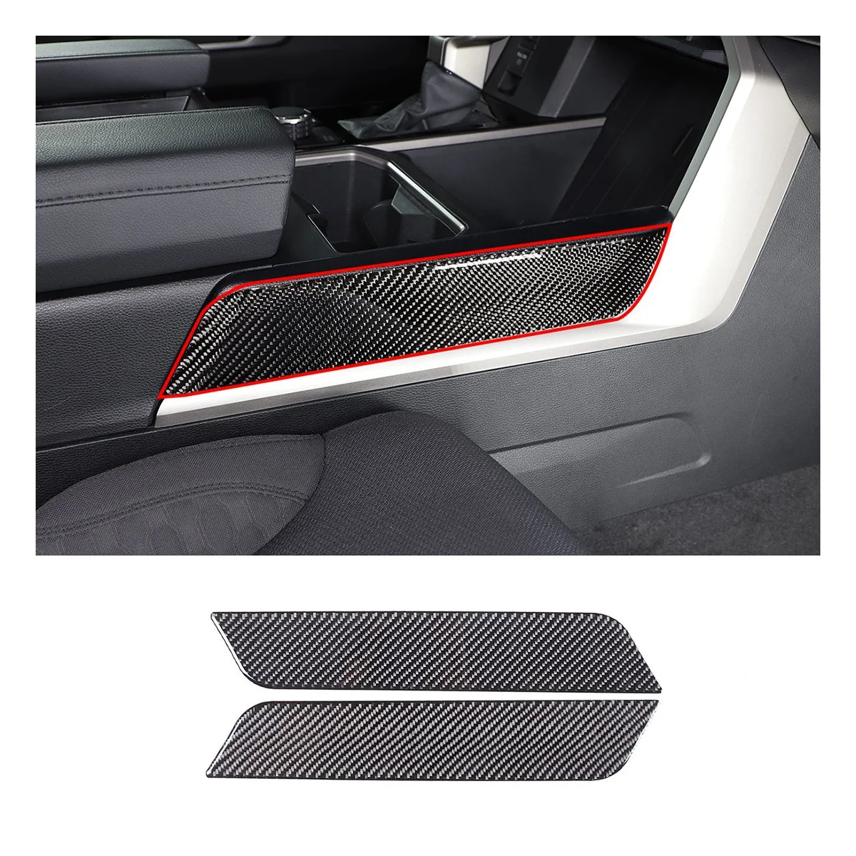 For2022-2023 Control Cup Holder Side Panel Attached Real Carbon